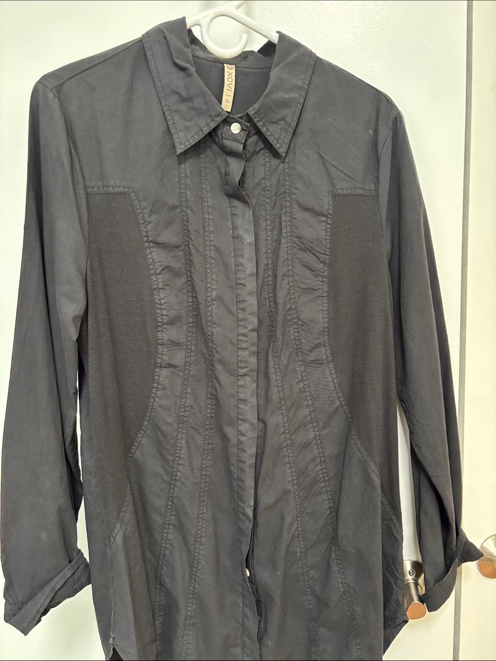 XCVI Black Longline Shirt